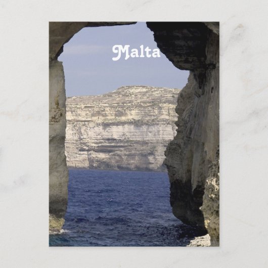Malta kust briefkaart (Voorkant)