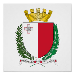 Malta land wapen wapenschild symbool embleem vlag perfect poster