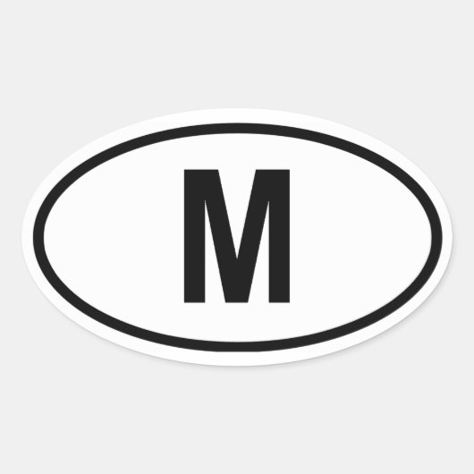 Malta M Ovale Sticker (Voorkant)
