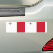 Malta, Malta vlag Bumpersticker (Op auto)
