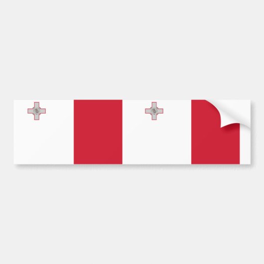 Malta, Malta vlag Bumpersticker (Voorkant)