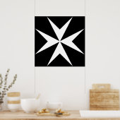 MALTA Maltese Amalfi Cross Maltese overnachten Poster (Keuken)