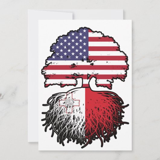 Malta Maltese American USA Kaart (Voorkant)