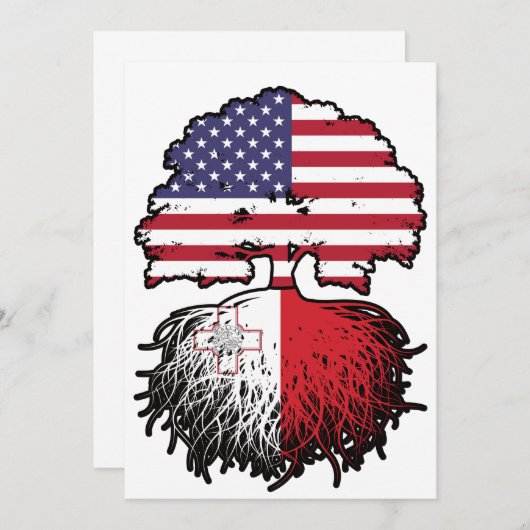 Malta Maltese American USA Kaart (Voorkant / Achterkant)