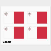 Malta/Maltese vlag Rechthoekige Sticker (Vel)