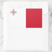 Malta/Maltese vlag Rechthoekige Sticker (Tas)
