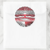 Malta Maltesisch Österreichisch Österreich Baum Ronde Sticker (Tas)