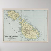  Malta Map (1901) Poster (Voorkant)