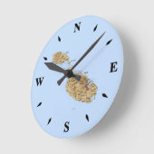 Malta Map Clock Ronde Klok (Hoek)