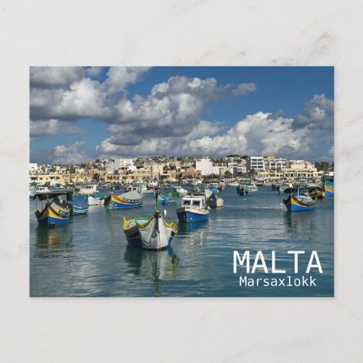 Malta - Marsaxlokk Ansichtkaart! Briefkaart (Voorkant)