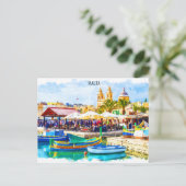 Malta Mediterraan Panorama Uitzicht Briefkaart (Staand voorkant)