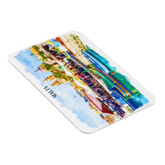 Malta Mediterraan Panorama Uitzicht Magneet (Rechterzijde)