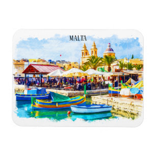 Malta Mediterraan Panorama Uitzicht Magneet