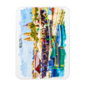 Malta Mediterraan Panorama Uitzicht Magneet (Verticaal)