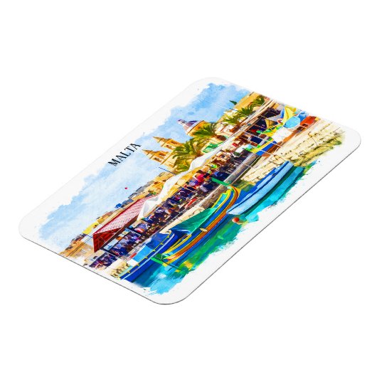 Malta Mediterraan Panorama Uitzicht Magneet (Linkerzijde)