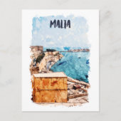 Malta Mediterraan Uitzicht Briefkaart (Voorkant)