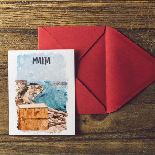 Malta Mediterraan Uitzicht Briefkaart