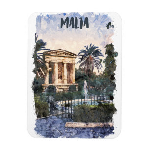Malta Mediterraans Vintage Reizen Magneet