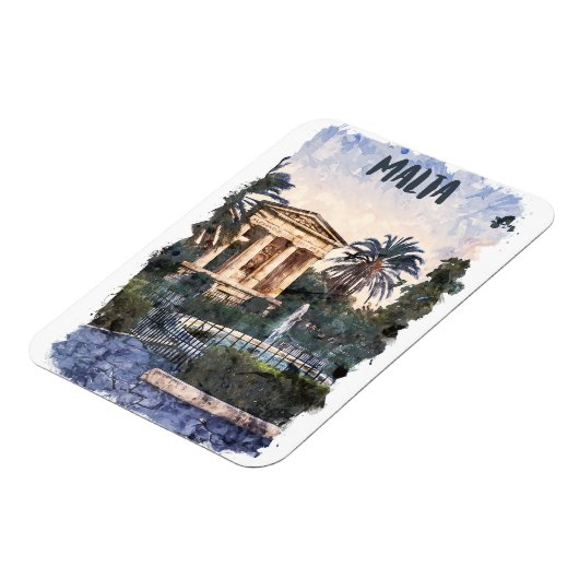 Malta Mediterraans Vintage Reizen Magneet (Linkerzijde)