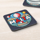 Malta Mediterranean Island Nation Bier Onderzetter (Linkerzijde)