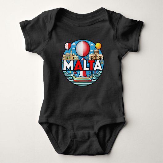 Malta Mediterranean Island Nation Romper (Voorkant)