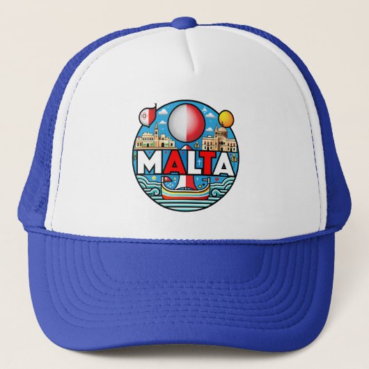 Malta Mediterranean Island Nation Trucker Pet (Voorkant)