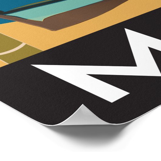 Malta Mediterranean vintage-reisstijl Poster (Hoek)