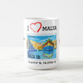 Malta met Luzzu gepersonaliseerde naam ontworpen M Koffiemok (Center)