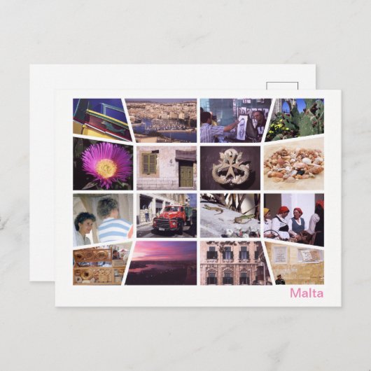 Malta met meerdere afbeeldingen briefkaart (Voorkant / Achterkant)