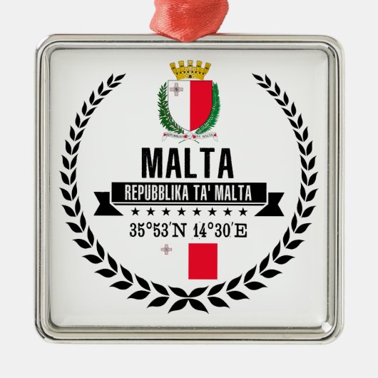 Malta Metalen Ornament (Voorkant)