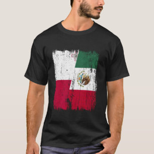 Malta Mexico Halve Vlag Maltees Mexicaanse Erfgoed T-shirt