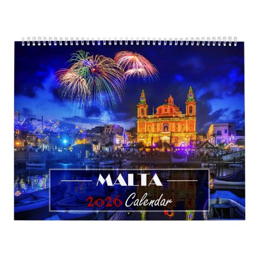 Malta Mooie Landschapsfoto's Kalender van 2026 (Hoes)