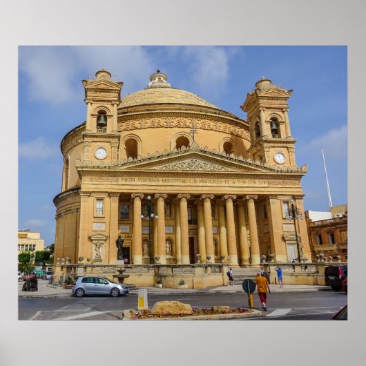 Malta Mosta Rotunda Mediterranean Island Photo Poster (Voorkant)
