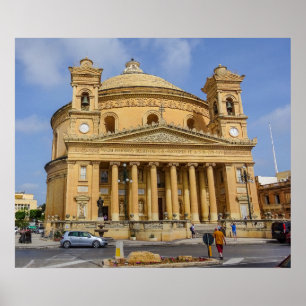 Malta Mosta Rotunda Middellandse Zee Eiland Foto Poster