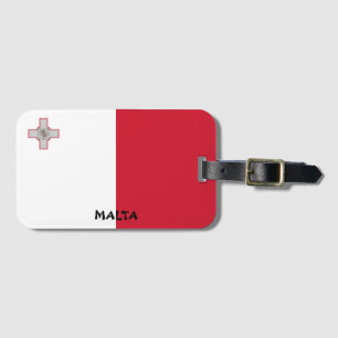 Malta National Flag Patriotic Bagagelabel