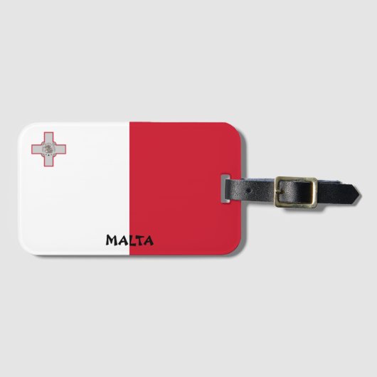 Malta National Flag Patriotic Bagagelabel (Voorkant (horizontaal))