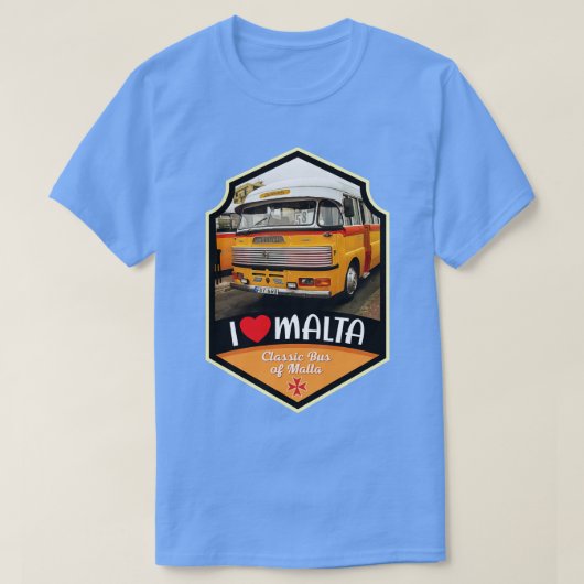 Malta Oldtimer Maltese Bus T-shirt (Design voorkant)