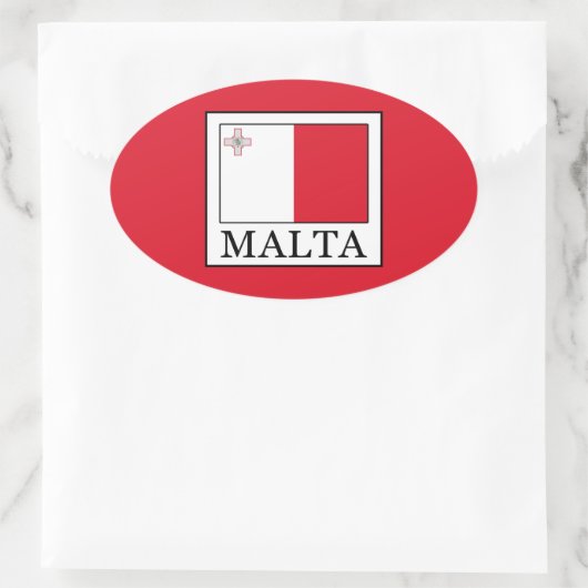 Malta Ovale Sticker (Tas)
