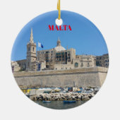Malta Panorama keramisch kerstreisversiering Keramisch Ornament (Achterkant)
