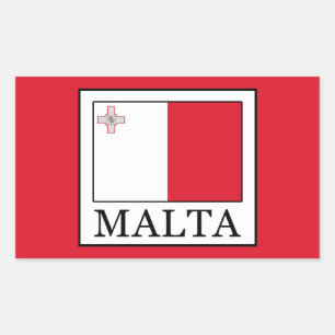 Malta Rechthoekige Sticker