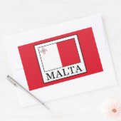Malta Rechthoekige Sticker (Envelop)