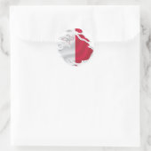 Malta Ripped Flag Classic Round Sticker (Tas)