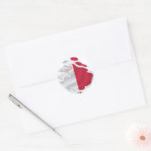 Malta Ripped Flag Classic Round Sticker (Envelop)