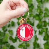 Malta Rond Embleem Sleutelhanger (Hand)