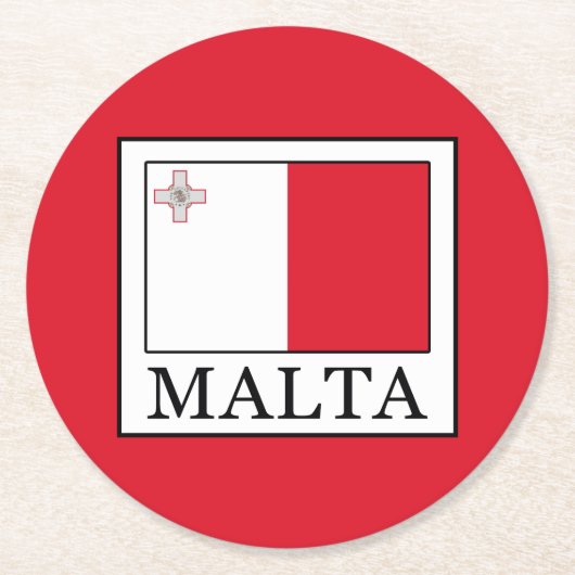 Malta Ronde Kartonnen Onderzetter (Voorkant)