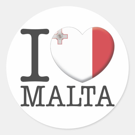 Malta Ronde Sticker (Voorkant)