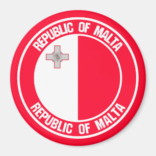 Malta Round Embleem Magneet