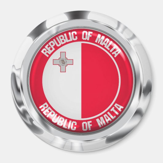 Malta Round Emblem Magneet (Voorkant)
