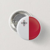 Malta Round Icon-vlag Ronde Button 3,2 Cm (Voorkant /achterkant)