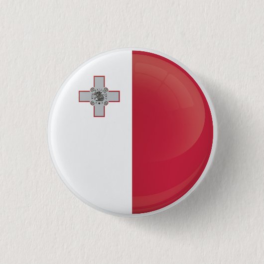 Malta Round Icon-vlag Ronde Button 3,2 Cm (Voorkant)